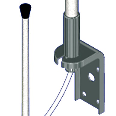 Antenne AM/FM, 1.2 m, 25 m de câble, fixation éqU. inox (AR25/1341)