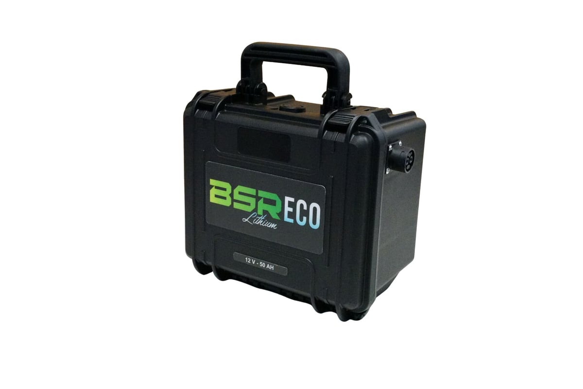 Valise ECO - LiFePO4 -12V 50Ah - Prise moteur 50A + chargeur 10A 