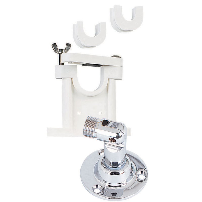 Support pivotant pour fixation sur paroi verticale + étrier
