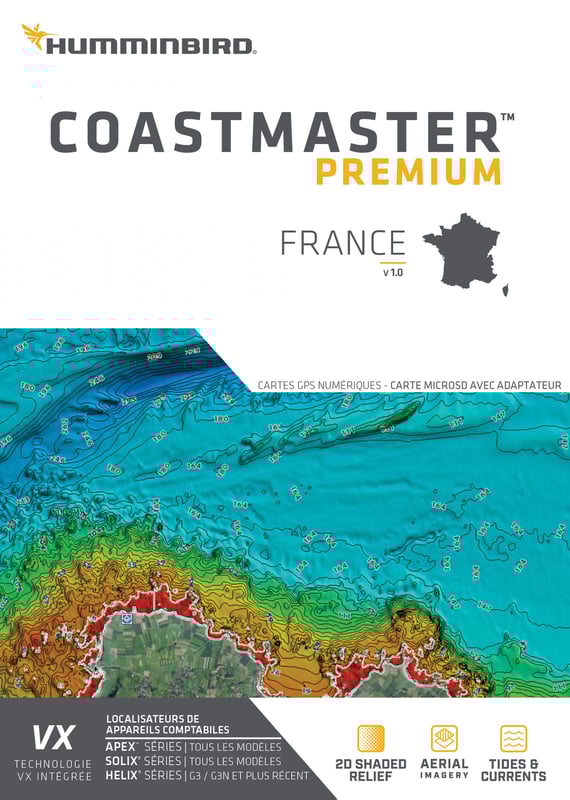 Carte détaillée des côtes françaises et Corses (602016-1)