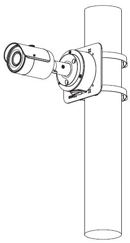 PFA152-E : Support de montage poteau pour HFW-41CM
