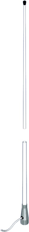 Antenne VHF PRO, 1.5m, 6m de câble, sans rotule (VP150)