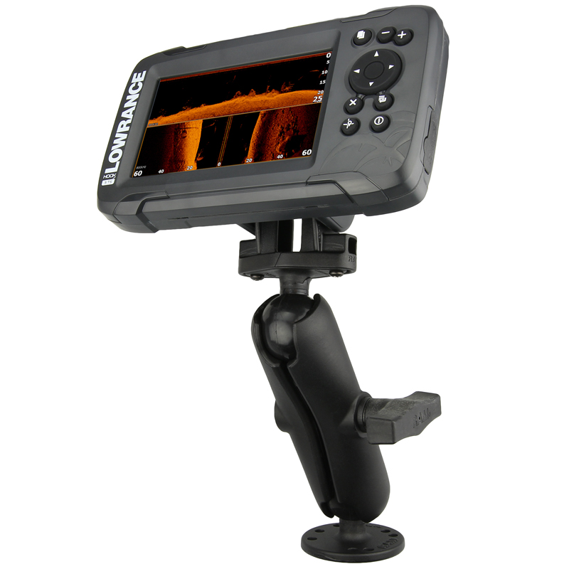 Support Horizontal LOWRANCE HOOK², REVEAL & EAGLE 4 et 5" boule C