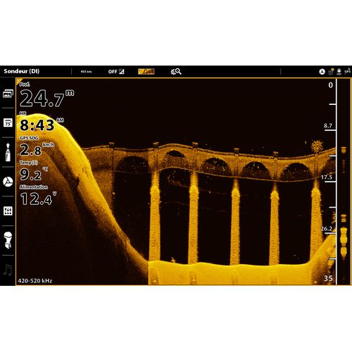 Pont immergé par 30m de fond - Lac de Grangent