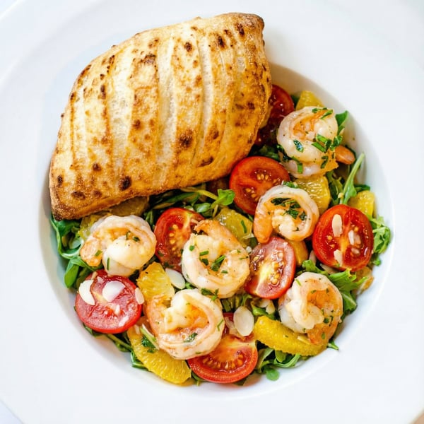 AI-generated variant of Sałatka z krewetkami