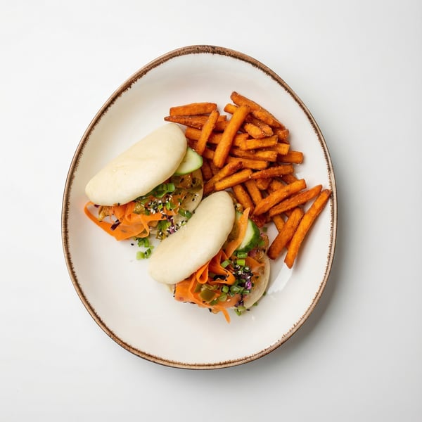 AI-generated variant of Bułeczki BAO BAO z kurczakiem