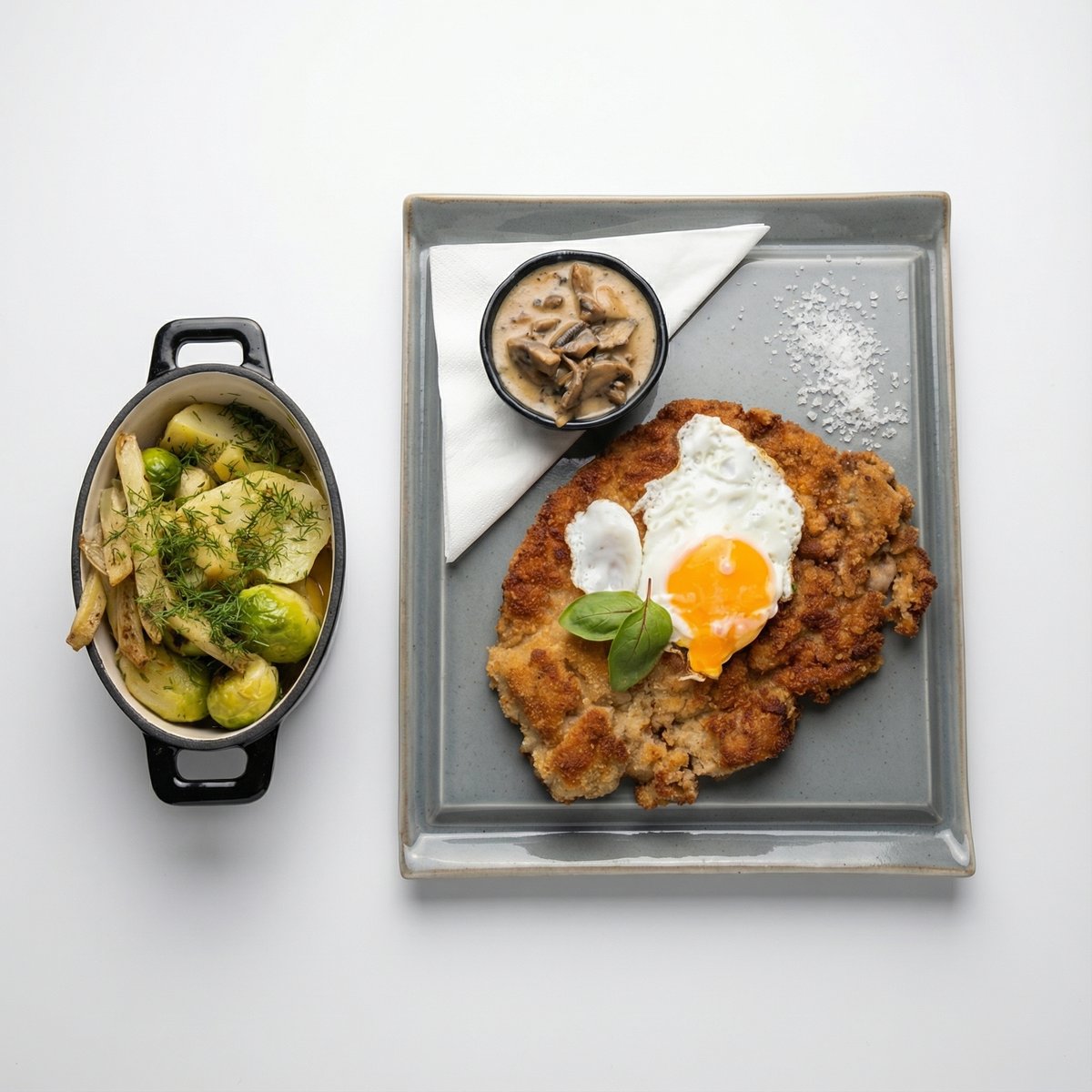 Schabowy z jajkiem sadzonym