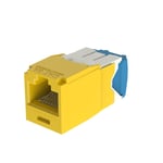 Conector Jack RJ45 Estilo TG Panduit CJ6X88TGYL Mini-Com, Categoria 6A, de 8 Posiciones y 8 Cables, Color Amarillo