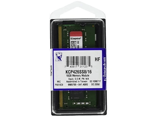 Memoria SODIMM DDR4 16GB 2666MHZ Kingston KCP426SS8/16 Non-ECC CL19 X8 1.2V