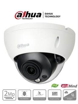 Camara IP Domo Antivandalica Dahua 2MP/ Lente 2.8 MM/ 106°/ IR 50 MTS/ Deteccion Facial/ EPOE/ WDR/ H.265/ IP67/ IK10, DH-IPC-HDBW5241RN-ASE
