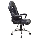 Silla Gamer Naceb NA-0935N Titan, Poliuretano/ Nylon, Color Negro/ Gris, Hasta 120KG