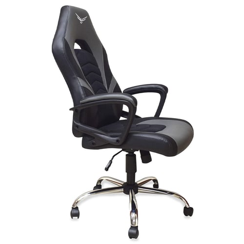 Silla Gamer Naceb NA-0935N Titan, Poliuretano/ Nylon, Color Negro/ Gris, Hasta 120KG