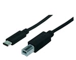Cable USB-C A USB-B Manhattan 353304 480 MBPS de 1M, color Negro