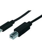 Cable USB-C A USB-B Manhattan 353304 480 MBPS de 1M, color Negro