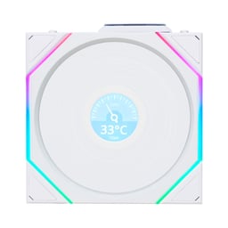 Ventilador Lian Li Uni Fan TL120 LCD Para Gabinete / 1X120MM / RGB / 1900RPM / Blanco / 12TLLCD1W1W