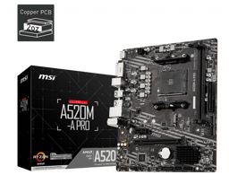 Tarjeta Madre MSI A520M-A Pro Socket AM4/ Micro ATX/ 2XDDR4/ HDMI/ DVI-D
