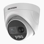 Camara Domo TurboHD Hikvision ColorVu 2MP/ Imagen a Color 24/7/ Lente 2.8MM/ Luz Blanca 20 MTS/ Exterior IP67/ WDR 130DB/ Sensor PIR/ Salida de Alarma, DS-2CE72DFT-PIRXOF28
