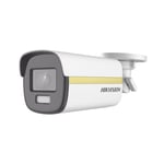 Camara Bala Turbohd Hikvision 4K/ Imagen a Color 24/7/ Lente 3.6MM/ Metal/ Luz Blanca 40 MTS/ IP67/ WDR 130DB/ 4 Tecnologias, DS-2CE12UF3T-E