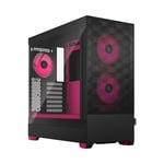 Gabinete Fractal Design Pop Air Ventana Lateral,ATX, Micro ATX, Mini-ITX, RGB Magenta, 3X Vent, Sin Fuente, Negro, FD-C-POR1A-03