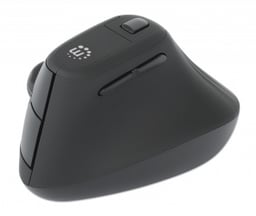 Mouse Inalambrico Vertical MANHATTAN 190336 1,600DPI/6 Botones/Optico/Color Negro