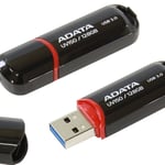 Memoria USB 3.2 128GB Adata AUV150-128G-RBK Plastico, Color Negro
