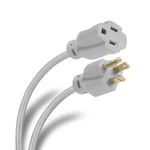 Extension Steren Polarizada 15M 1 Contacto 3X16 AWG Uso Rudo Color Gris/ EXT-3X16-15GR