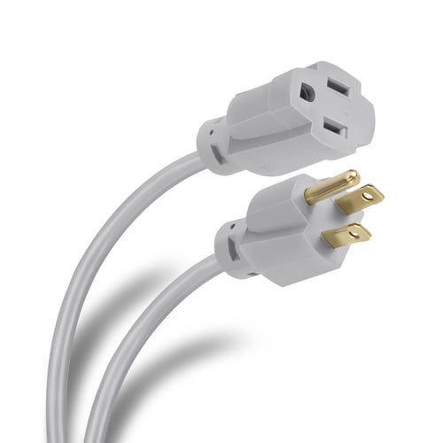 Extension Steren Polarizada 15M 1 Contacto 3X16 AWG Uso Rudo Color Gris/ EXT-3X16-15GR
