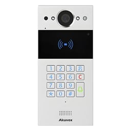 Videoportero IP SIP Akuvox R20KSIP de 2MP con Teclado Numérico, Lector NFC/RFID, Control de 2 Puertas, PIN Temporal, PoE e IP65