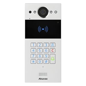 Videoportero IP SIP Akuvox R20KSIP de 2MP con Teclado Numérico, Lector NFC/RFID, Control de 2 Puertas, PIN Temporal, PoE e IP65