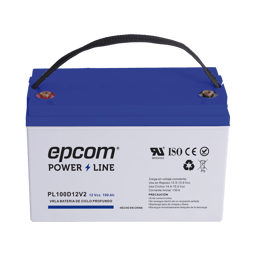 Bateria Epcom PL100D12V2 12 VCC/100 AH/UL/Ecnologia AGM-VRLA/Ciclo Profundo/Terminales T4