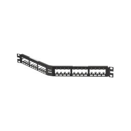 Patch Panel Modular Mini-Com Sin Conectores Panduit CPA24BLY/Angulado/Blindado/24 Puertos/1UR
