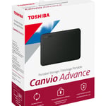 Disco Duro Externo USB 3.2, 2TB Toshiba Canvio Advance V10 Negro 2.5", HDTCA20XK3AA