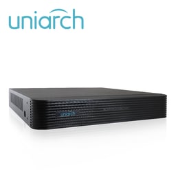 NVR 4 Canales Uniarch NVR-104E2-P4 4 POE/ Capacidad 1 Disco Duro Hasta 8TB Total/ 1 Salida HDMI 1080P y 1 Salida VGA Simultaneas/ 40 MBPS/ Ultra 265/ P2P Integrado