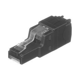 Plug Rj45 UTP Panduit, Instalación Recta, Terminación En Campo Certificable, Compatible Con Cat5e, Cat6 Y Cat6a, Negro, Fp6x88mtg