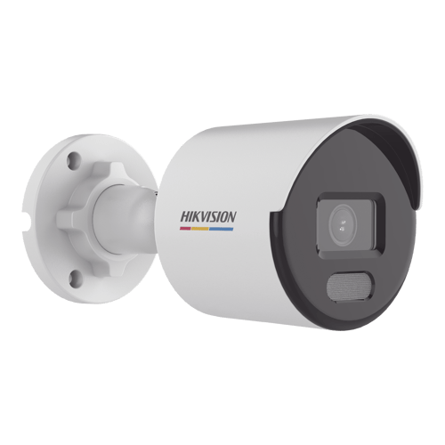 Camara Bala IP Hikvision DS-2CD1047G2-L Colorvu 4MP/ Lente 2.8MM/ Luz Blanca 30 MTS/ Imagen a Color 24/7/ Exterior IP67/ WDR 120 DB/ POE/ ONVIF/ Acusense Lite
