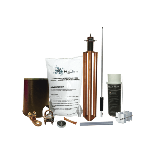 Kit master con pararrayos KDALU y accesorios de instalación, KITMASTERALUT
