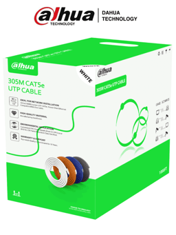 Bobina de Cable UTP CAT5E Dahua PFM922I-5EUN-C/ 305metros/ Interior/ Color Blanco/ Cubierta De FR-PVC