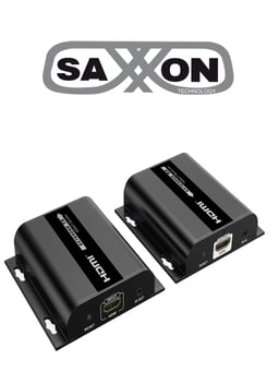 Kit Extensor HDMI Sobre IP Saxxon LKV38340 por CAT 5E/1080P/Hasta 120M/253 Receptores/Delay de 70MS/HDBIT/Transmisor de IR/Plug and Play