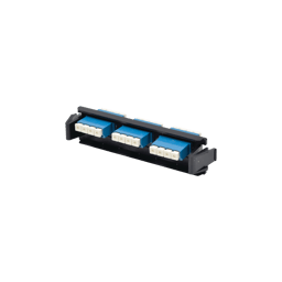 Placa acopladora de fibra óptica Siemon Quickpack con 6 conectores, LC/UPC dúplex (12 fibras) azul, RIC-F-LCU12-01C