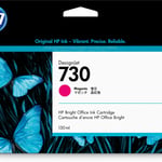 Cartucho de Tinta HP 730 Magenta 130ML, P2V63A