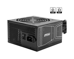 Fuente de Poder 850W MSI MAG A850GN PCIE5/PCI 5.1/80 Plus Gold ATX/24-PIN ATX/120MM/Negro