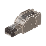 Conector RJ45 Blindado Panduit FPS6X88MTG Compatible con CAT5E/ CAT6/ CAT6A Color Plata Instalacion Recta