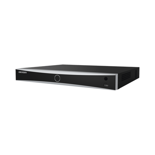 NVR 12 Megapixel (4K) / Reconocimiento Facial / 16 Canales IP / Base de Datos / Hasta 100,000 Fotografías / 16 Puertos PoE+ / 2 Bahías de Disco Duro / Switch PoE 300 mts / Bases de Datos / HDMI en 4K