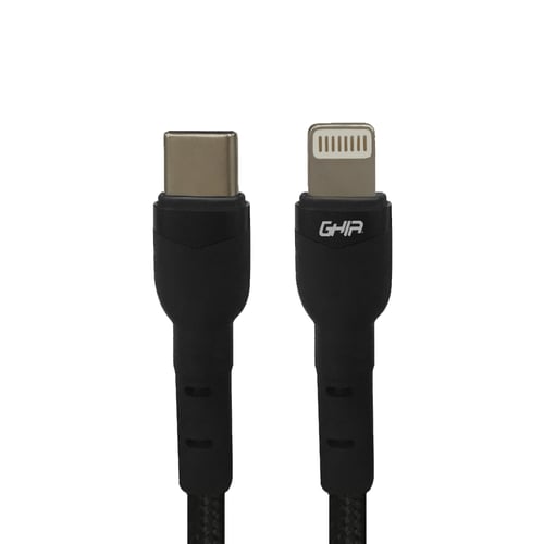 Cable USB Tipo C a Tipo Lightning Ghia GAC-204N Color Negro de 1M