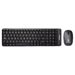 Kit Teclado y Mouse Inalambrico Brobotix 6000618 Multimedia/10M/Negro