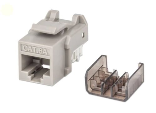 Conector Jack Keystone CAT6A FastPunch Intellinet 772341 Gris