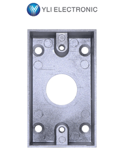 Caja de Montaje Para Botón Yli Electronic MBB-800A-M con Forma Rectangular/Metálica