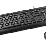 Kit teclado y mouse Klip Xtreme KCK-251S USB, color negro
