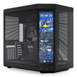 Gabinete Hyte Y70/Midi-Tower/Con Ventana/Sin Fuente/USB 3.0/Pantalla Tactil LCD Integrada de 14.9"/Touch/Negro/ATX/CS-HYTE-Y70TTI-BB