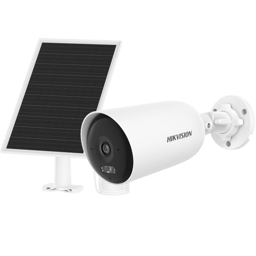 Kit Solar IP All In One Hikvision DS-2CFS04/4G/LA/4MPX/2.8MM/Panel Solar + Bateria de Respaldo de Litio (9000MAH)/Conexion 4G/Audio de Dos Vias/IP65/Micro SD